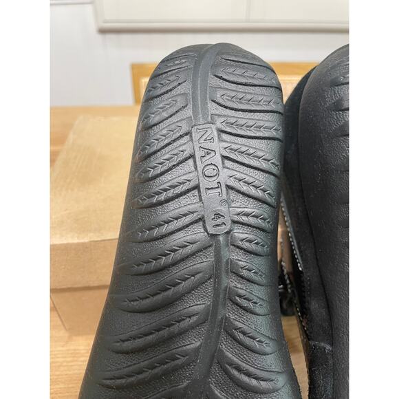 Naot Kirei Mary Jane Black Suede Leather Combo Size 10/11 US 41 EU NIB Versatile - Picture 11 of 14